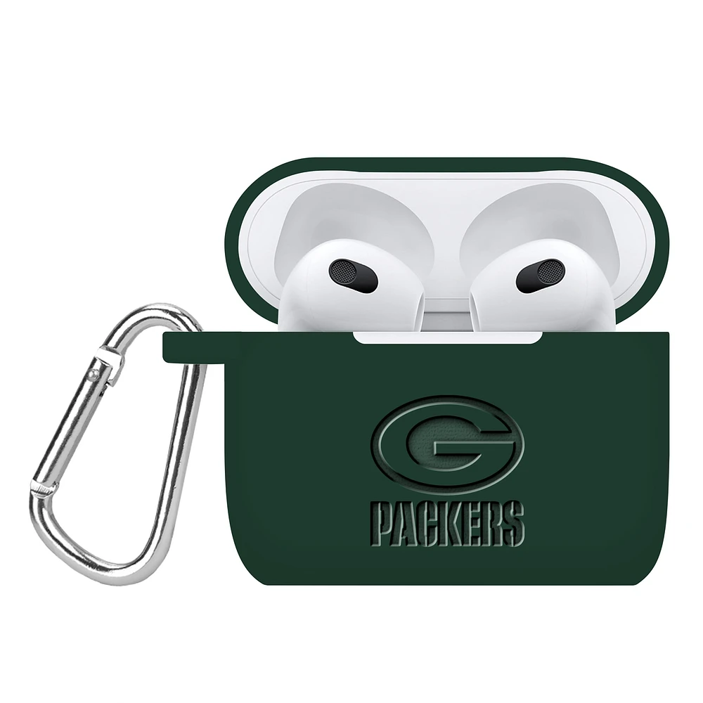 Green Bay Packers Debossed Silicone AirPods Gen Three Case Cover