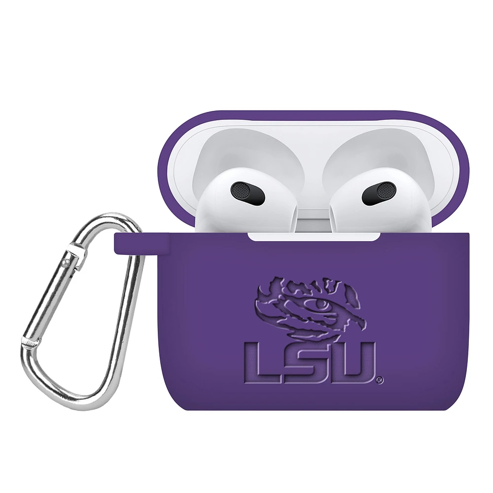 LSU Tigers Debossed Silicone AirPods Gen Three Case Cover