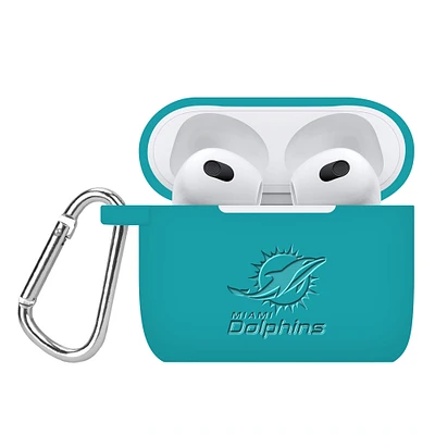 Miami Dolphins Debossed Silicone AirPods Gen Three Case Cover
