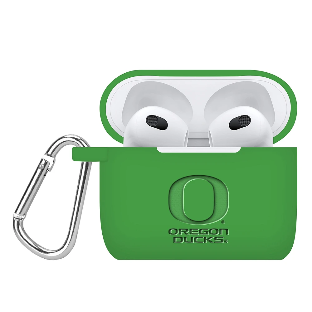 Oregon Ducks Debossed Silicone AirPods Gen Three Case Cover