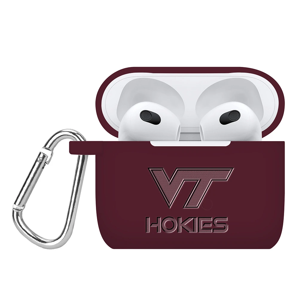 Virginia Tech Hokies Debossed Silicone AirPods Gen Three Case Cover