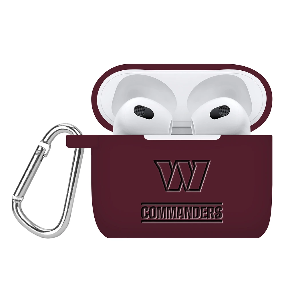 Washington Commanders Debossed Silicone AirPods Gen Three Case Cover