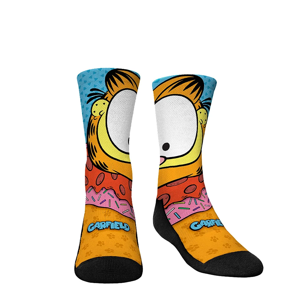 Youth Rock Em Socks Garfield Split Face Crew Socks