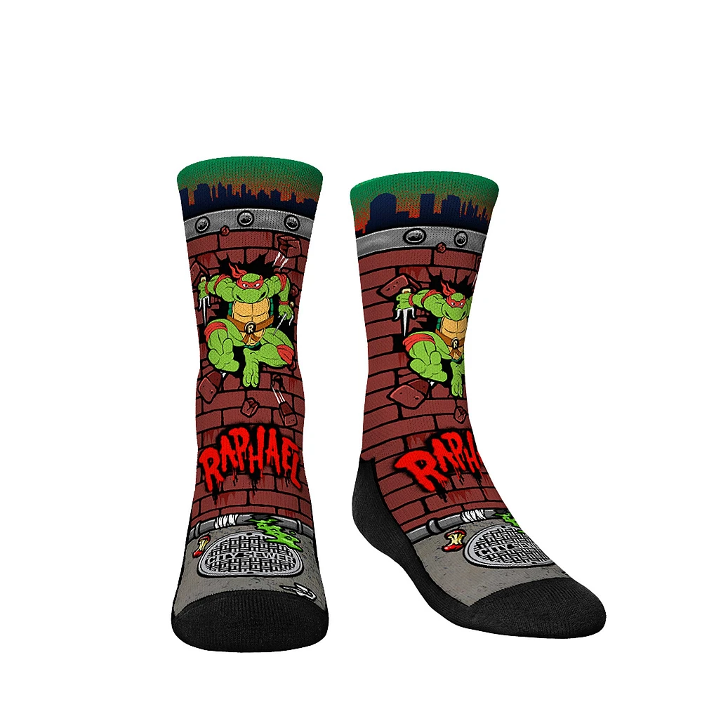 Youth Rock Em Socks Teenage Mutant Ninja Turtles Raphael Breakout Crew Socks