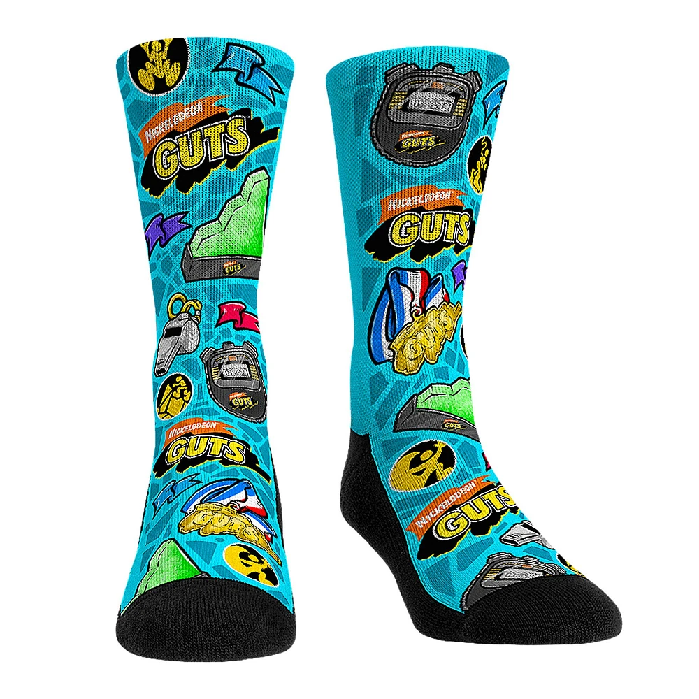 Unisex Rock Em Socks Nickelodeon Guts All-Over Icons Crew