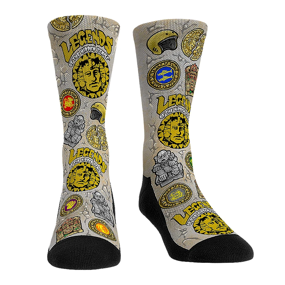 Unisex Rock Em Socks Legends of the Hidden Temple All-Over Icons Crew