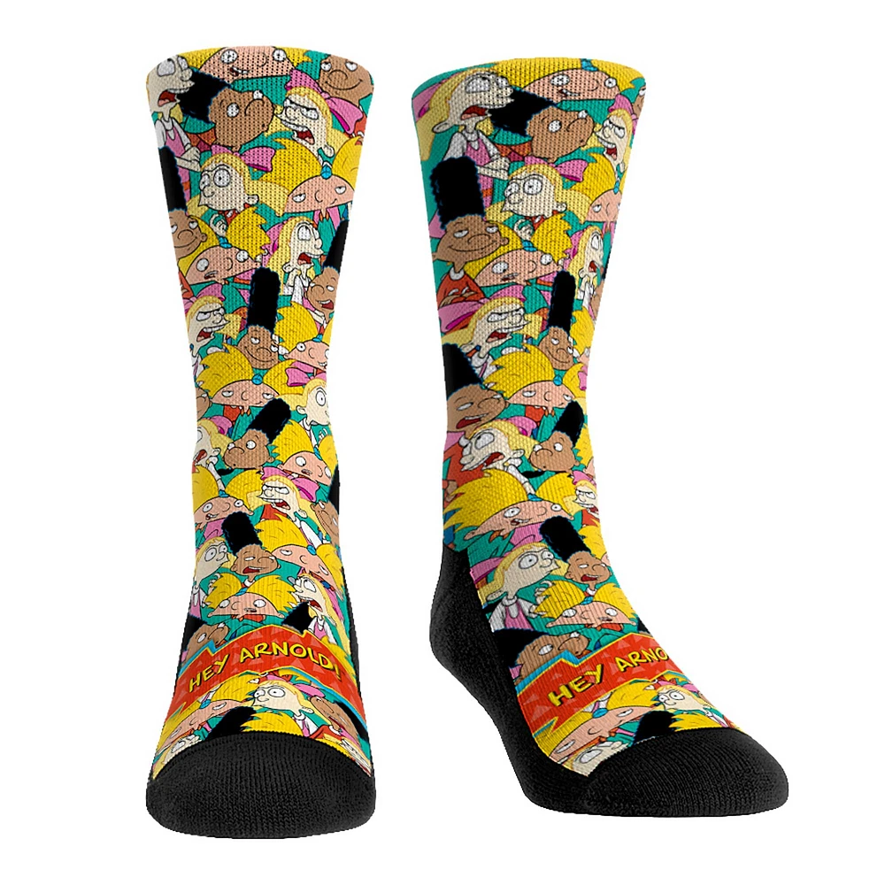 Unisex Rock Em Socks Hey Arnold! Stacked Characters Crew