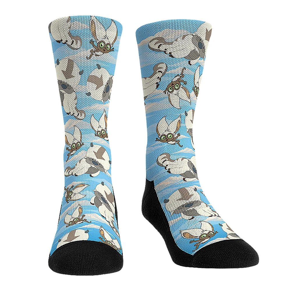 Unisex Rock Em Socks Avatar: The Last Airbender Momo & Appa All-Over Print Crew Socks