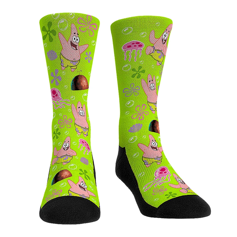 Unisex Rock Em Socks SpongeBob SquarePants Patrick Star All-Over Icons Crew