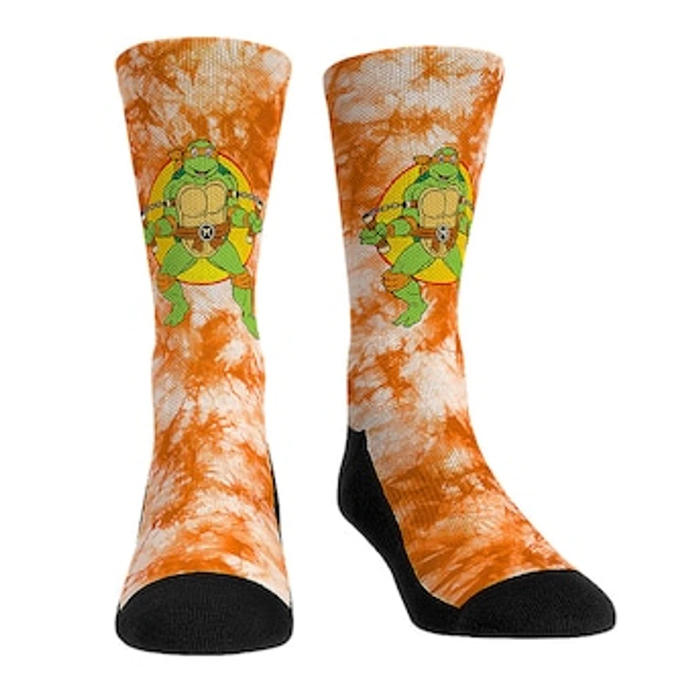 Unisex Rock Em Socks Teenage Mutant Ninja Turtles Michelangelo Tie-Dye Crew