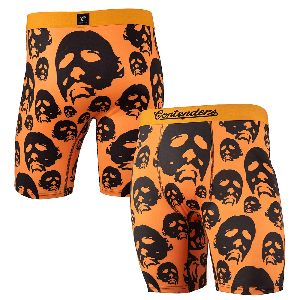 Men's Contenders Clothing Orange Halloween Mask Off Boxer Briefs