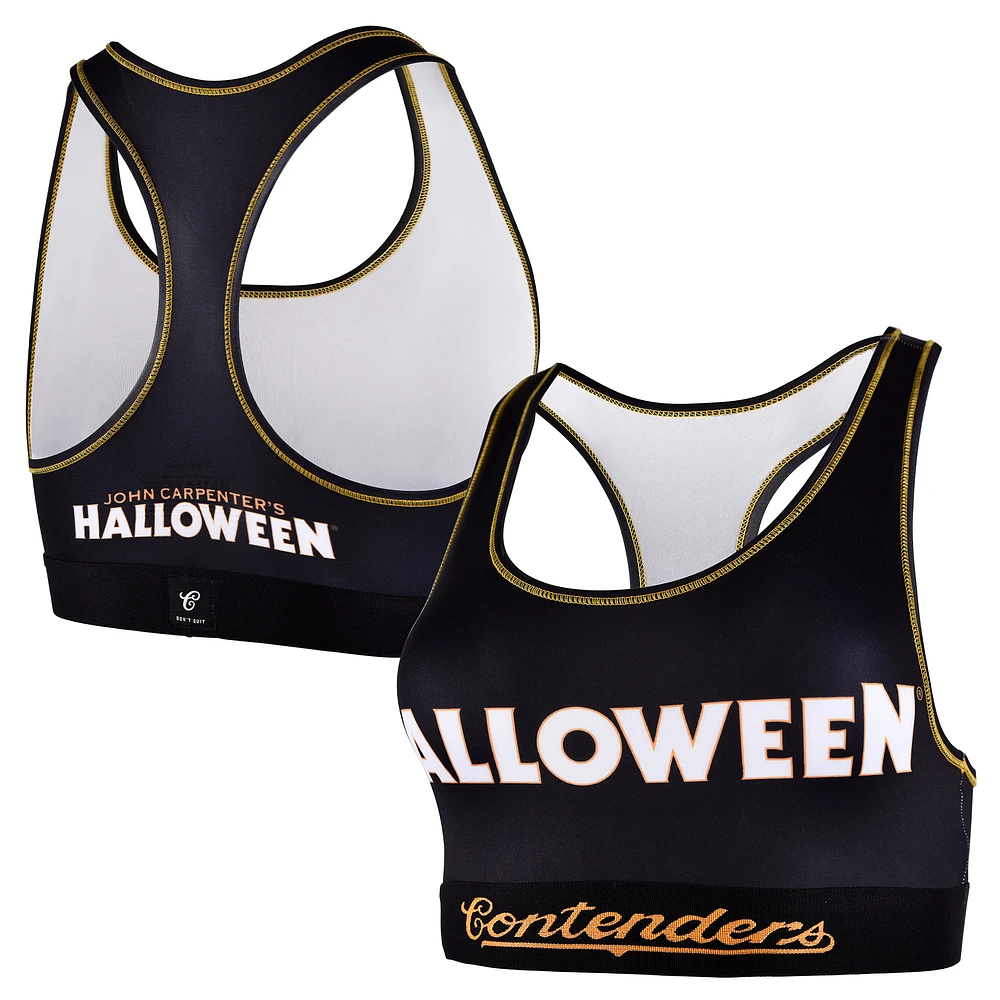 Women's Contenders Clothing Black Halloween Poster Sports Bra