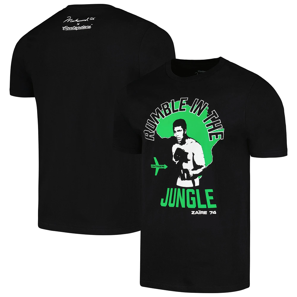 Unisex Contenders Clothing Muhammad Ali Black Rumble the Jungle T-Shirt