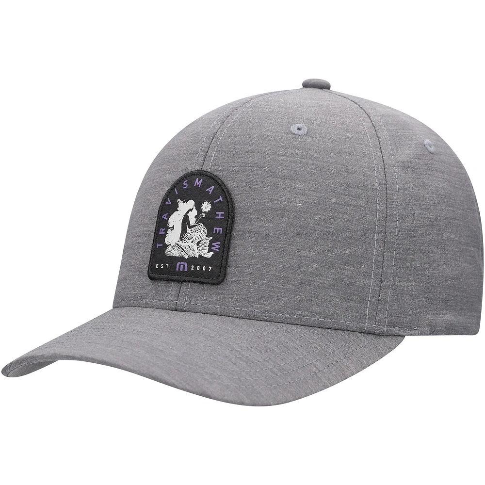 Men's TravisMathew Heather Gray Myths and Legends Adjustable Hat