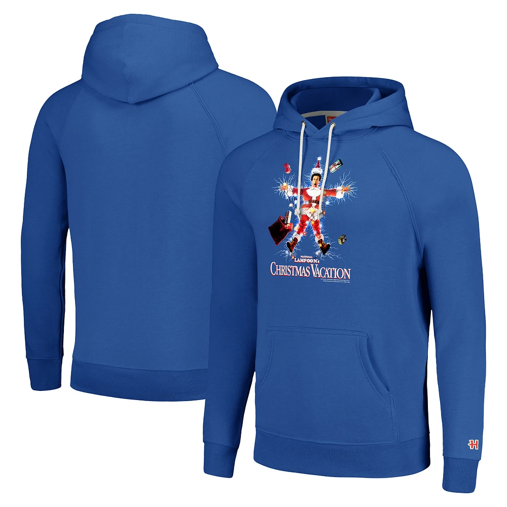 Unisex Homage Royal Christmas Vacation Graphic Tri-Blend Pullover Hoodie