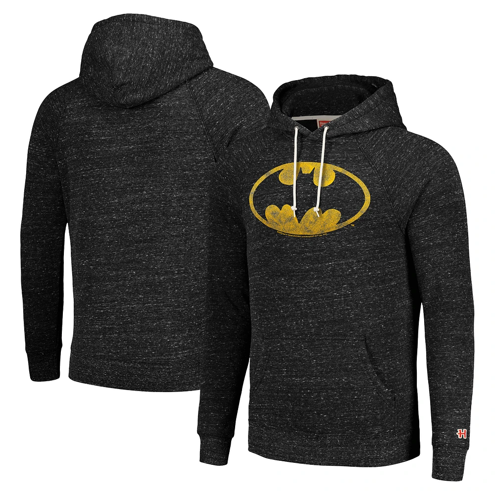 Unisex Homage Charcoal Batman Graphic Tri-Blend Pullover Hoodie