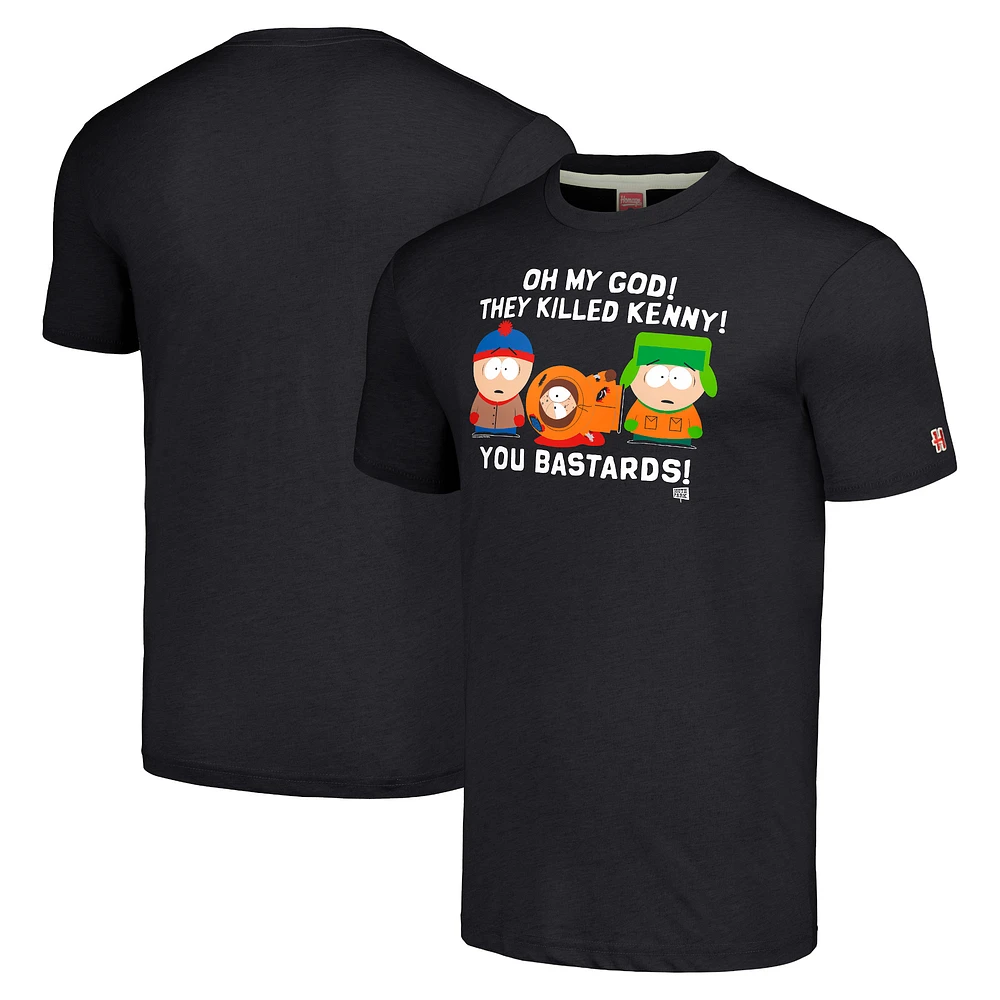 Unisex Homage Charcoal South Park They Killed Kenny Graphic Tri-Blend T-Shirt
