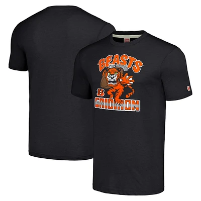 Unisex Homage Charcoal Cincinnati Bengals Monsters of the Gridiron Halloween Tri-Blend T-Shirt