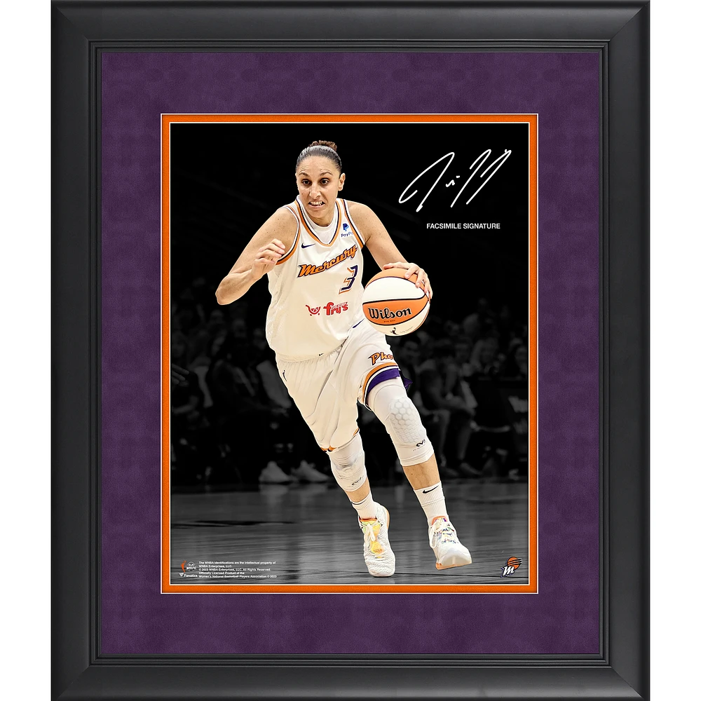 Diana Taurasi Phoenix Mercury Facsimile Signature Framed 11" x 14" Spotlight Photograph