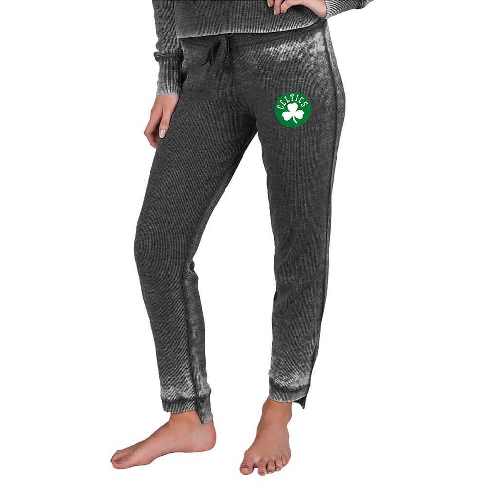 Women's Concepts Sport Charcoal Boston Celtics Resurgence Waffle Knit Pants