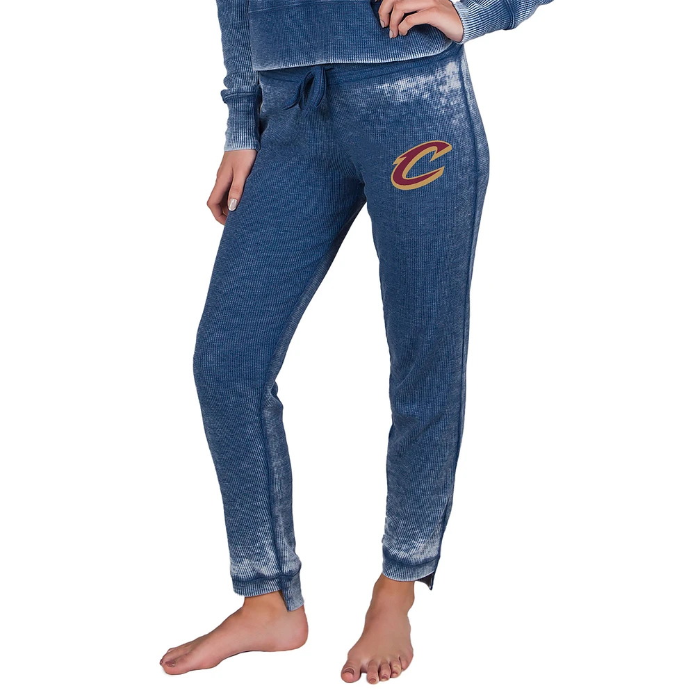 Women's Concepts Sport Navy Cleveland Cavaliers Resurgence Waffle Knit Pants
