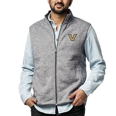 Men's League Collegiate Wear Heather Gray Vanderbilt Commodores Saranac Full-Zip Vest