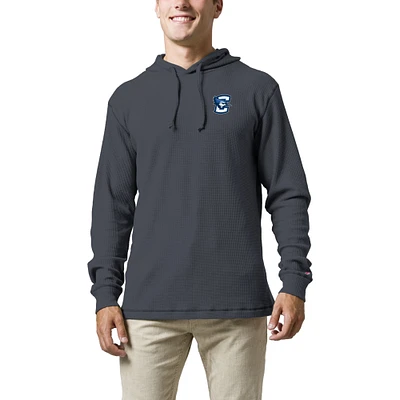 Men's League Collegiate Wear  Navy Creighton Bluejays Waffle Knit Pullover Hoodie
