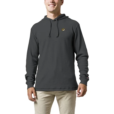 Men's League Collegiate Wear Charcoal Missouri Tigers Waffle Knit Pullover Hoodie