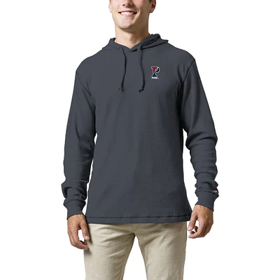 Men's League Collegiate Wear  Navy Pennsylvania Quakers Waffle Knit Pullover Hoodie