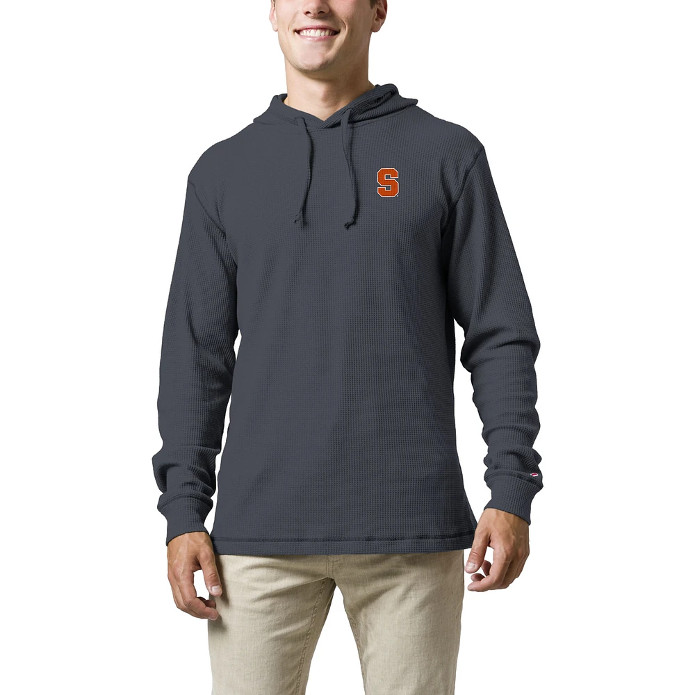 Men's League Collegiate Wear Navy Syracuse Orange Waffle Knit Pullover Hoodie