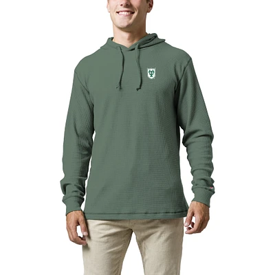 Men's League Collegiate Wear  Green Tulane Wave Waffle Knit Pullover Hoodie