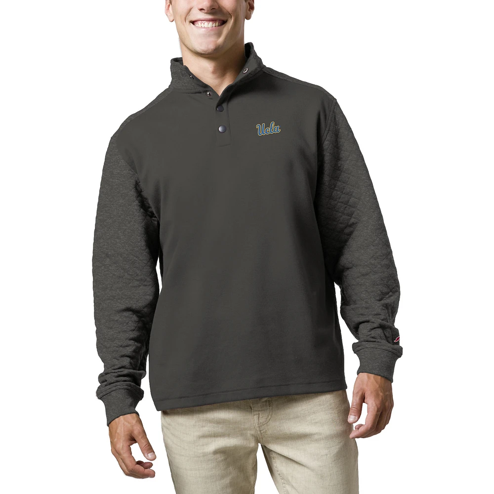 Men's League Collegiate Wear Charcoal UCLA Bruins Fleece Quarter Snap Up Pullover Sweatshirt