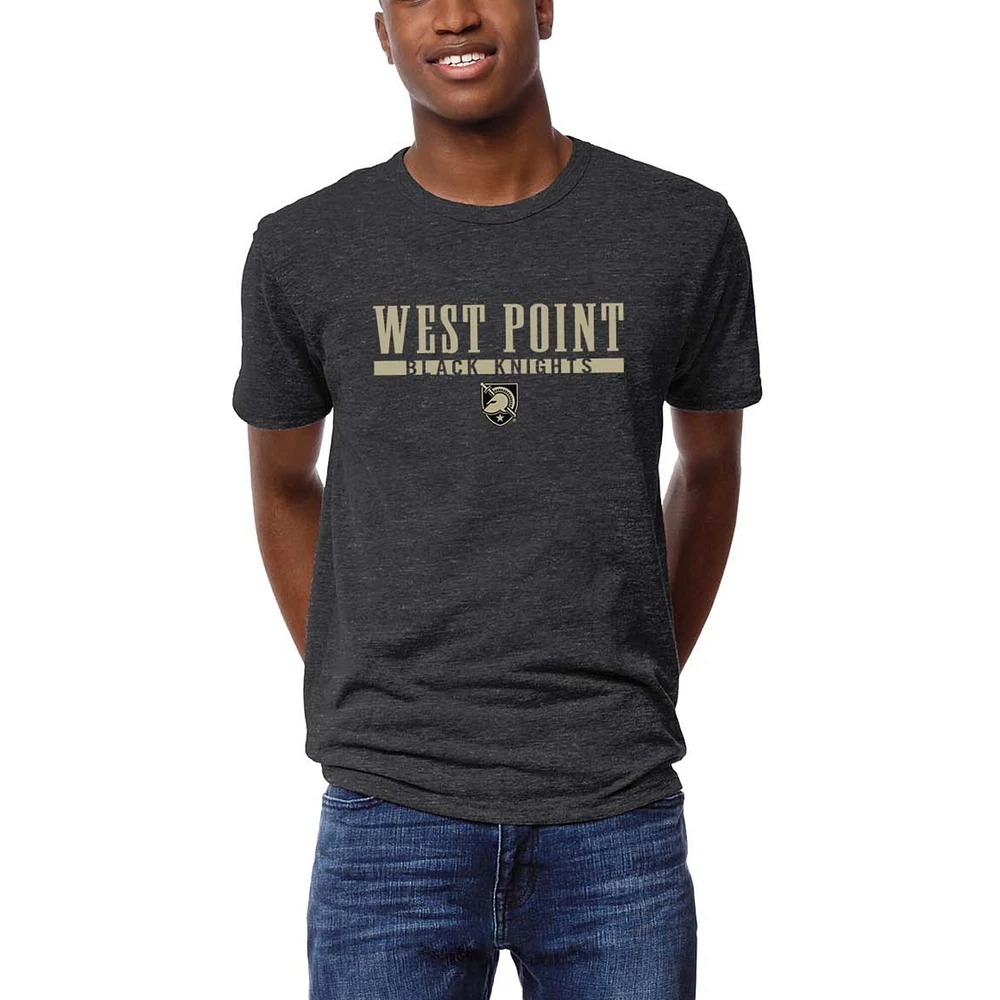 Men's League Collegiate Wear Heather Charcoal Army Black Knights Victory Falls Tri-Blend T-Shirt