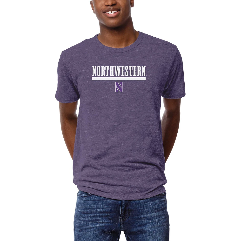 Men's League Collegiate Wear Heather Purple Northwestern Wildcats Victory Falls Tri-Blend T-Shirt