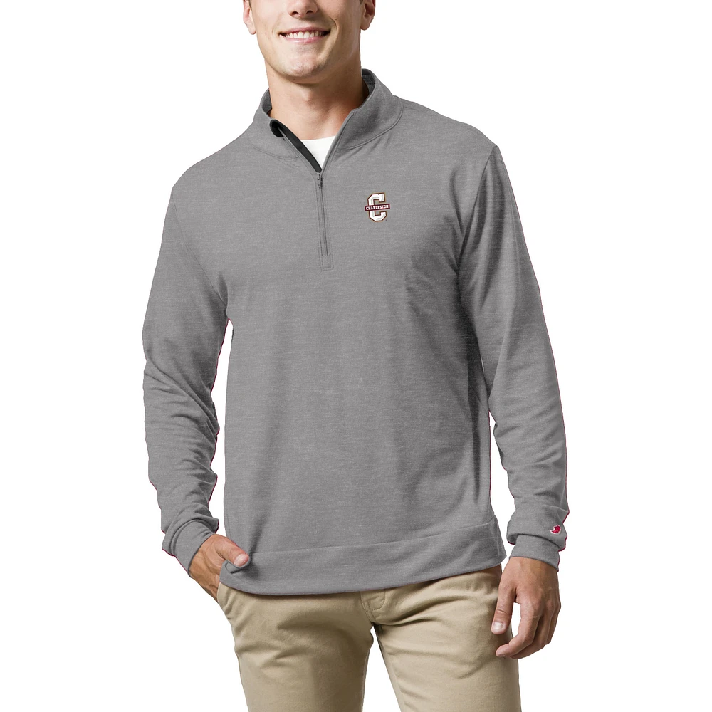 Men's League Collegiate Wear Gray Charleston Cougars All Day Quarter-Zip Pullover Top