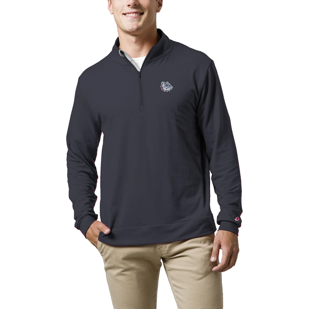 Men's League Collegiate Wear Gray Gonzaga Bulldogs All Day Quarter-Zip Pullover Top