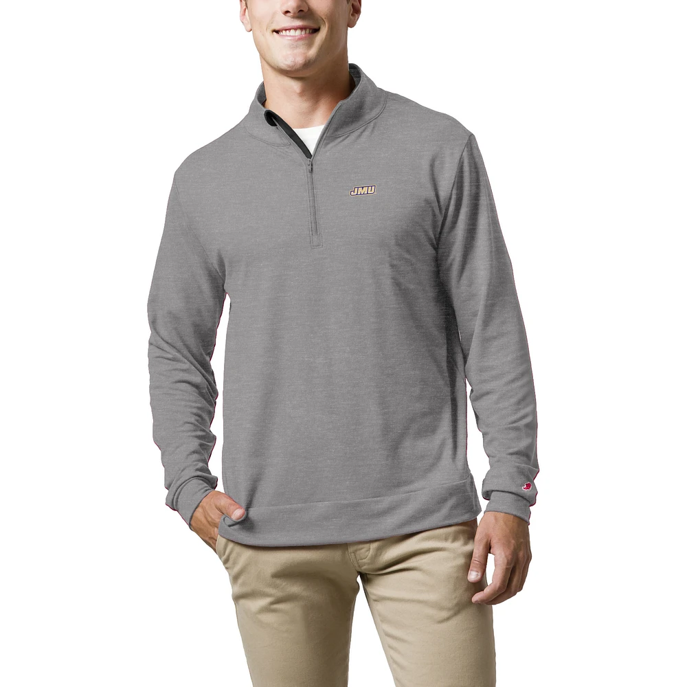 Men's League Collegiate Wear Gray James Madison Dukes All Day Quarter-Zip Pullover Top