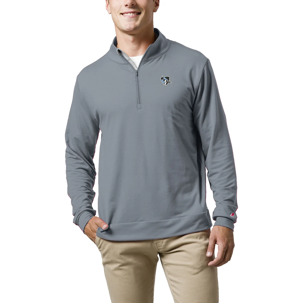 Men's League Collegiate Wear Light Blue Johns Hopkins Jays All Day Quarter-Zip Pullover Top