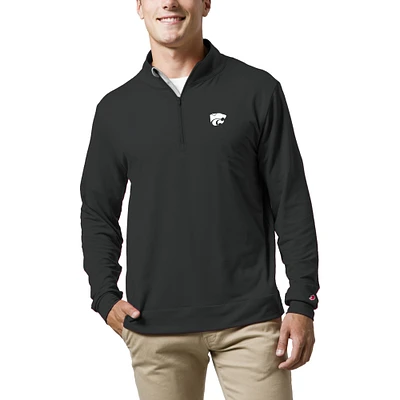 Men's League Collegiate Wear  Black Kansas State Wildcats All Day Quarter-Zip Pullover Top