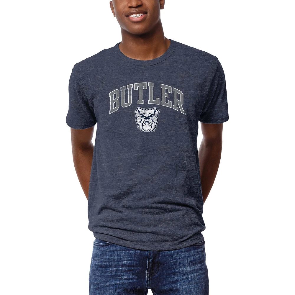 Men's League Collegiate Wear Heather Navy Butler Bulldogs Arch Victory Falls Tri-Blend T-Shirt