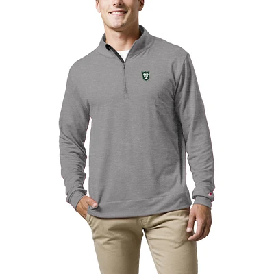 Men's League Collegiate Wear Gray Tulane Green Wave All Day Quarter-Zip Pullover Top