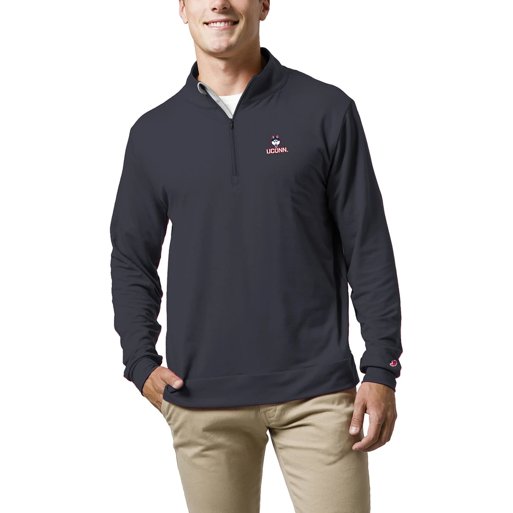 Men's League Collegiate Wear Navy UConn Huskies All Day Quarter-Zip Pullover Top