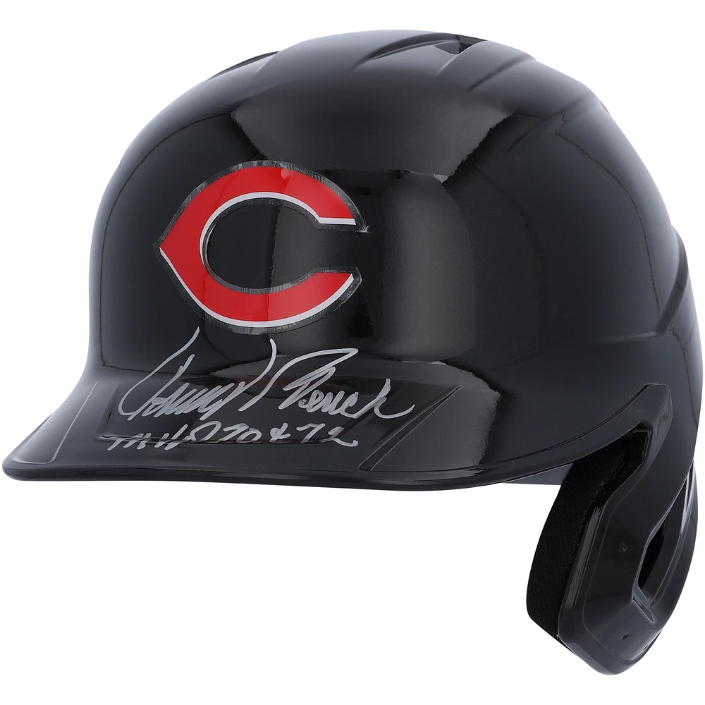 Limited Edition of 12: Johnny Bench Cincinnati Reds Autographed Rawlings Replica Batting Helmet with Inscription