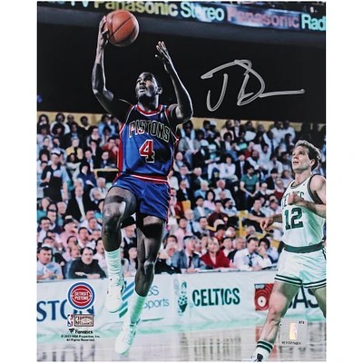 Joe Dumars Detroit Pistons Autographed 8" x 10" Layup vs. Boston Celtics Photograph