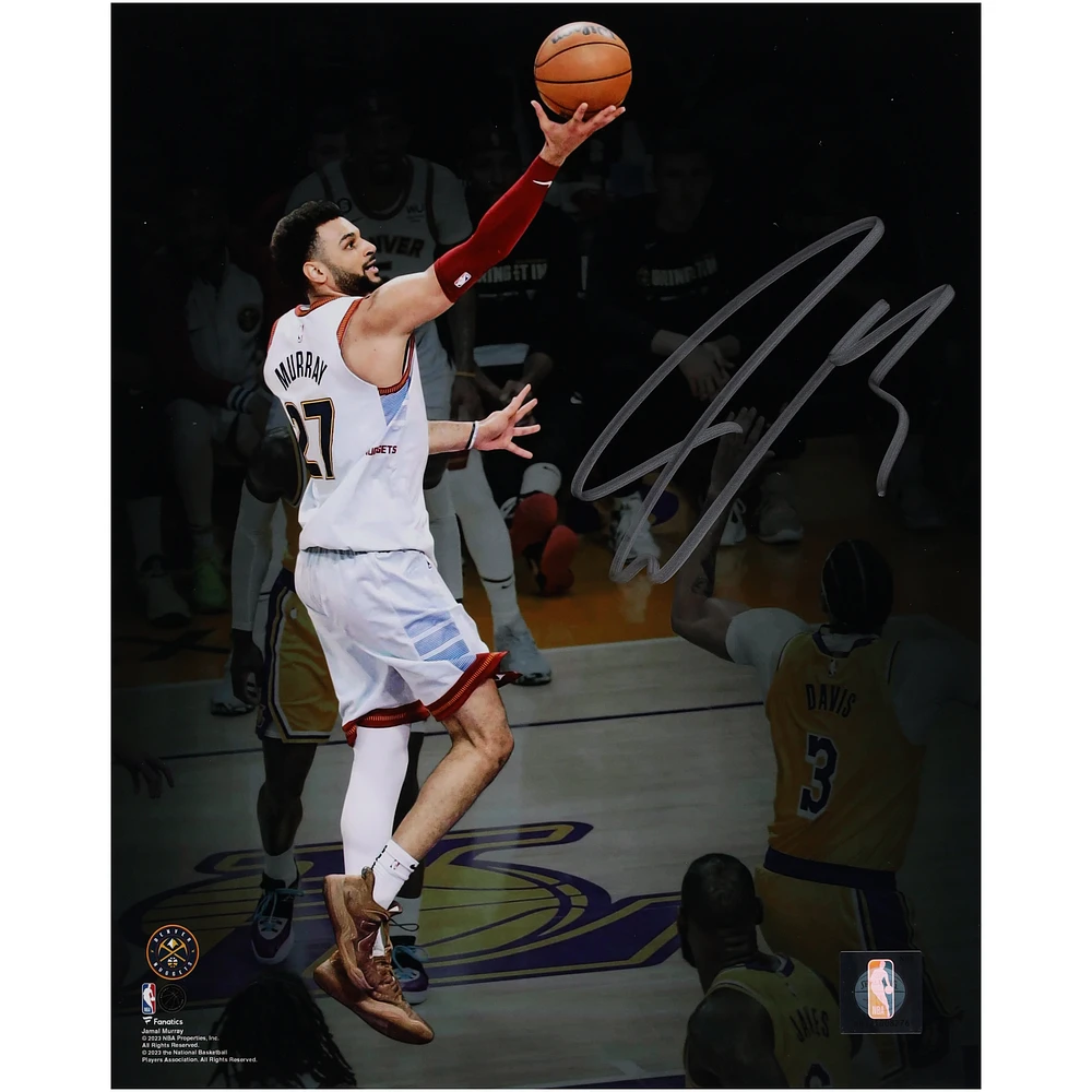 Jamal Murray Denver Nuggets Autographed 8" x 10" 2023 Western Conference Finals Layup Spotlight vs. Los Angeles Lakers Photograph