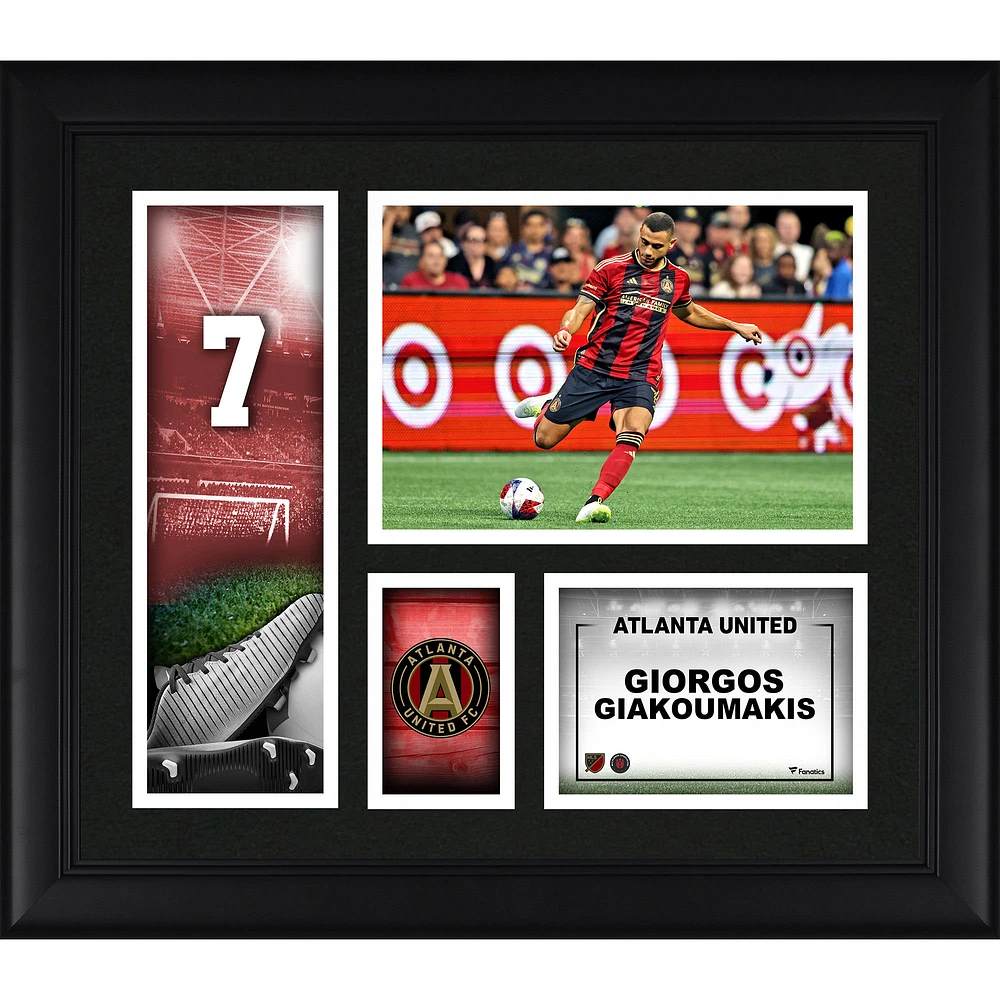 Giorgos Giakoumakis Atlanta United FC Framed 15" x 17" Player Core Collage