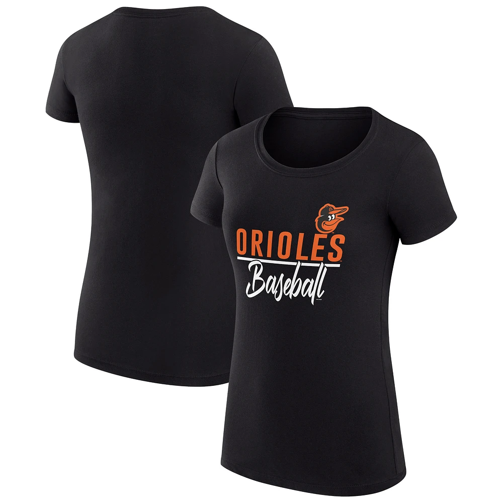 Women's G-III 4Her by Carl Banks Baltimore Orioles Super-Slim Fit Lightweight Team Graphic T-Shirt