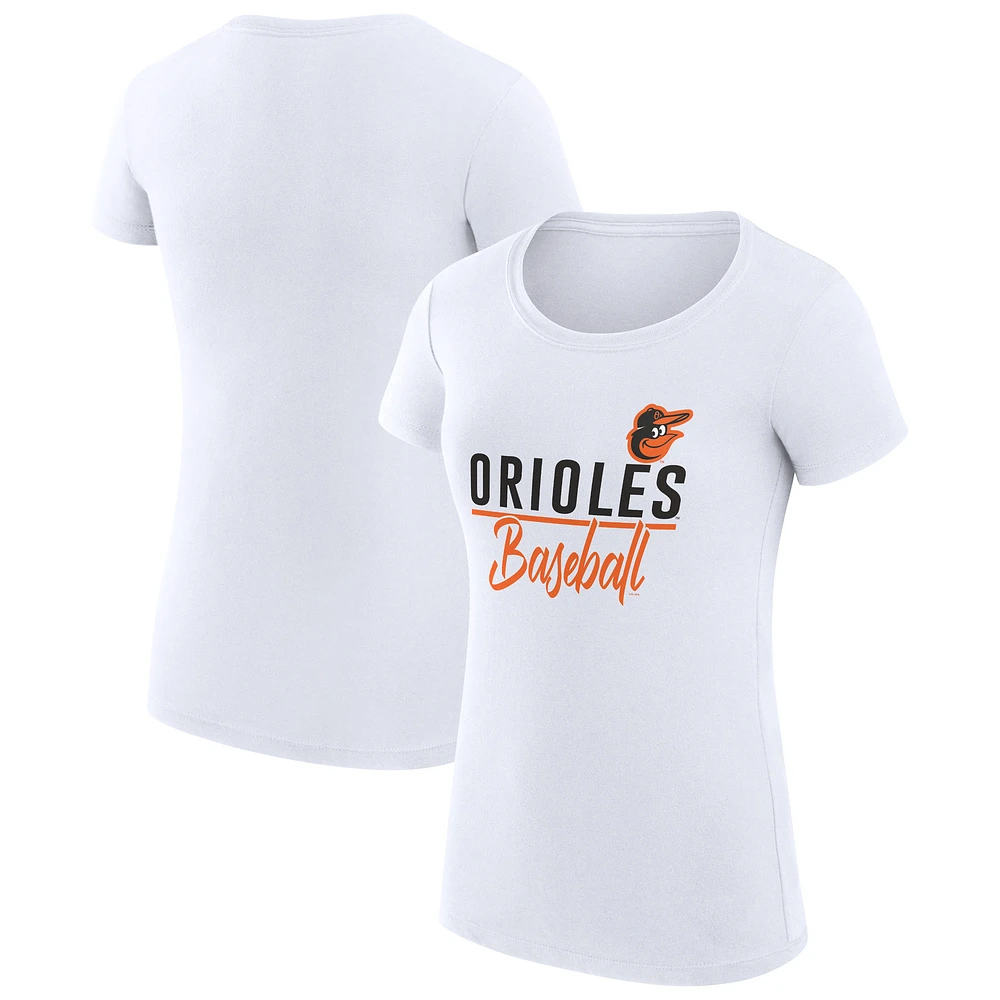 Women's G-III 4Her by Carl Banks Baltimore Orioles Super-Slim Fit Lightweight Team Graphic T-Shirt