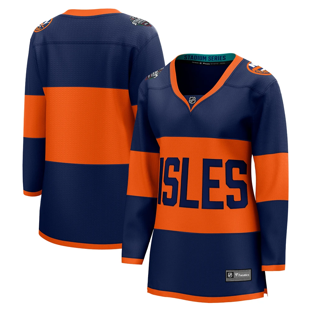 Women's Fanatics Navy New York Islanders 2024 NHL Stadium Series Breakaway Jersey