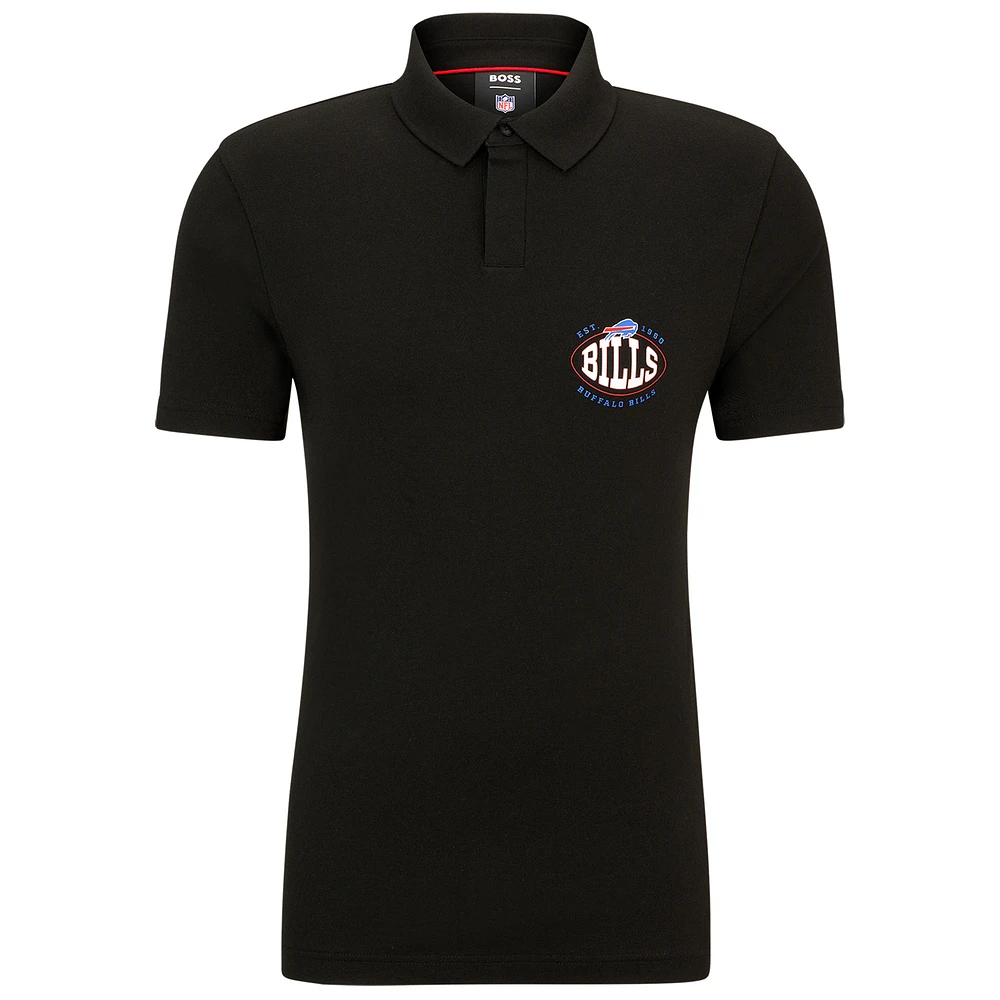 Men's BOSS X NFL Black Buffalo Bills Polo